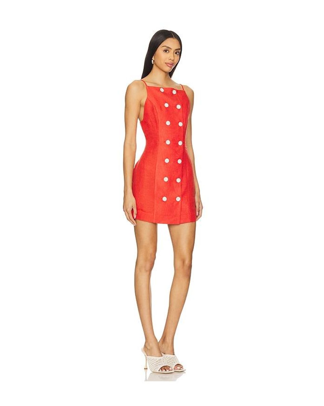 Vestido De Tirantes Cruzado En Color Rojo Talla (También En 4, 8) Matthew Bruch de color Red