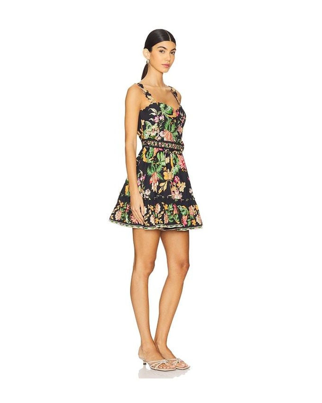 Hemant & Nandita Multicolor X Revolve Short Dress With Hand Crafted Button With And Belt