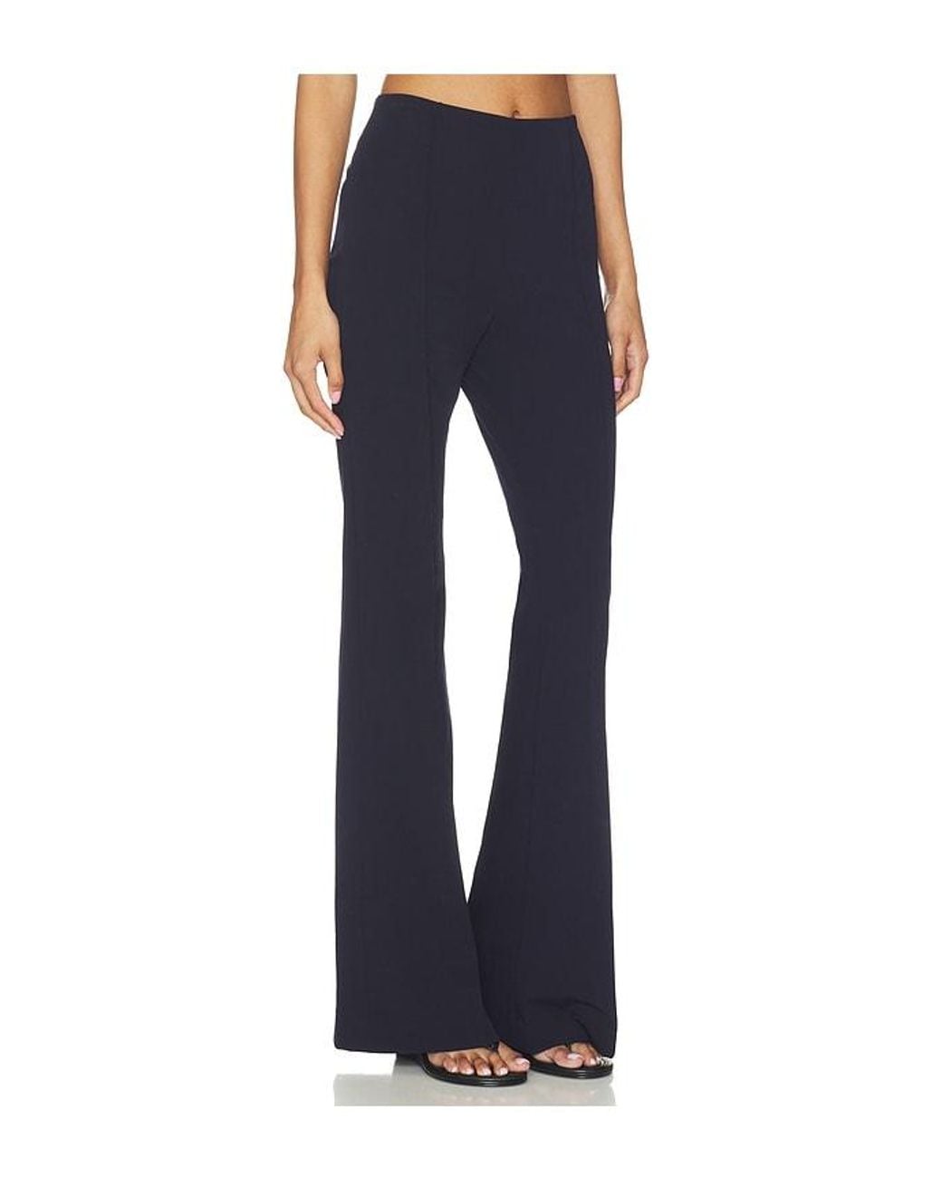 Smythe Blue Pintuck Flare Pant