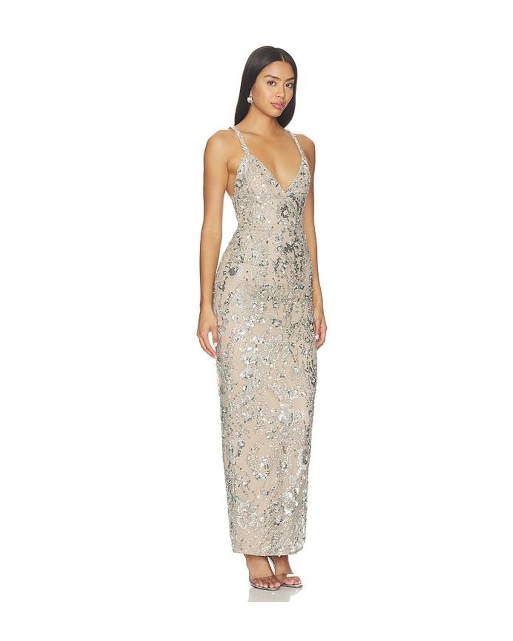 Bronx and Banco White Venetian Allegra Maxi Dress