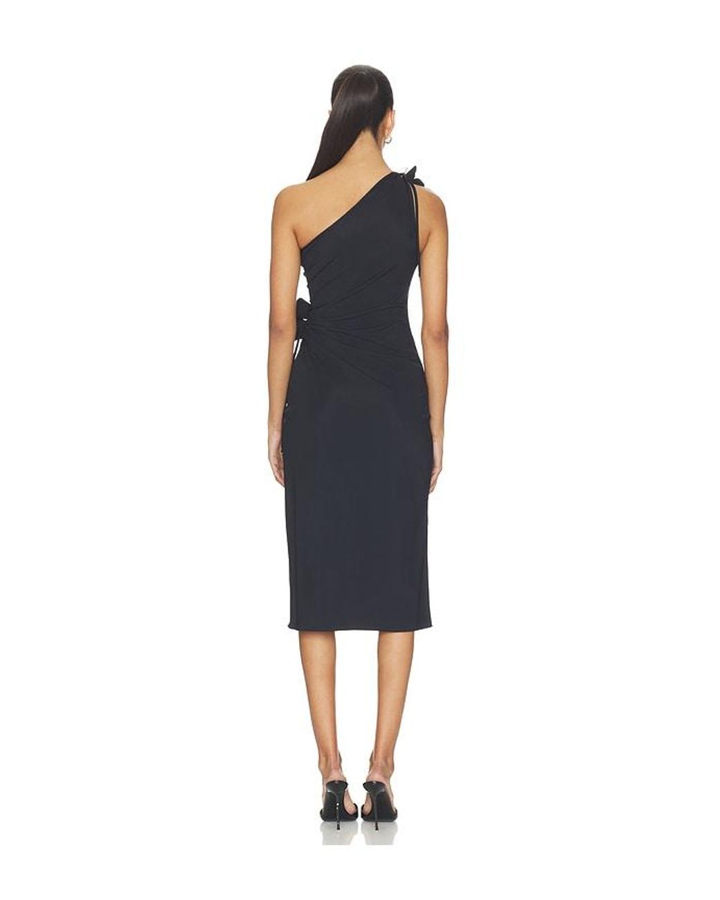 Coperni Blue Asymmetric Mini Flower Gown