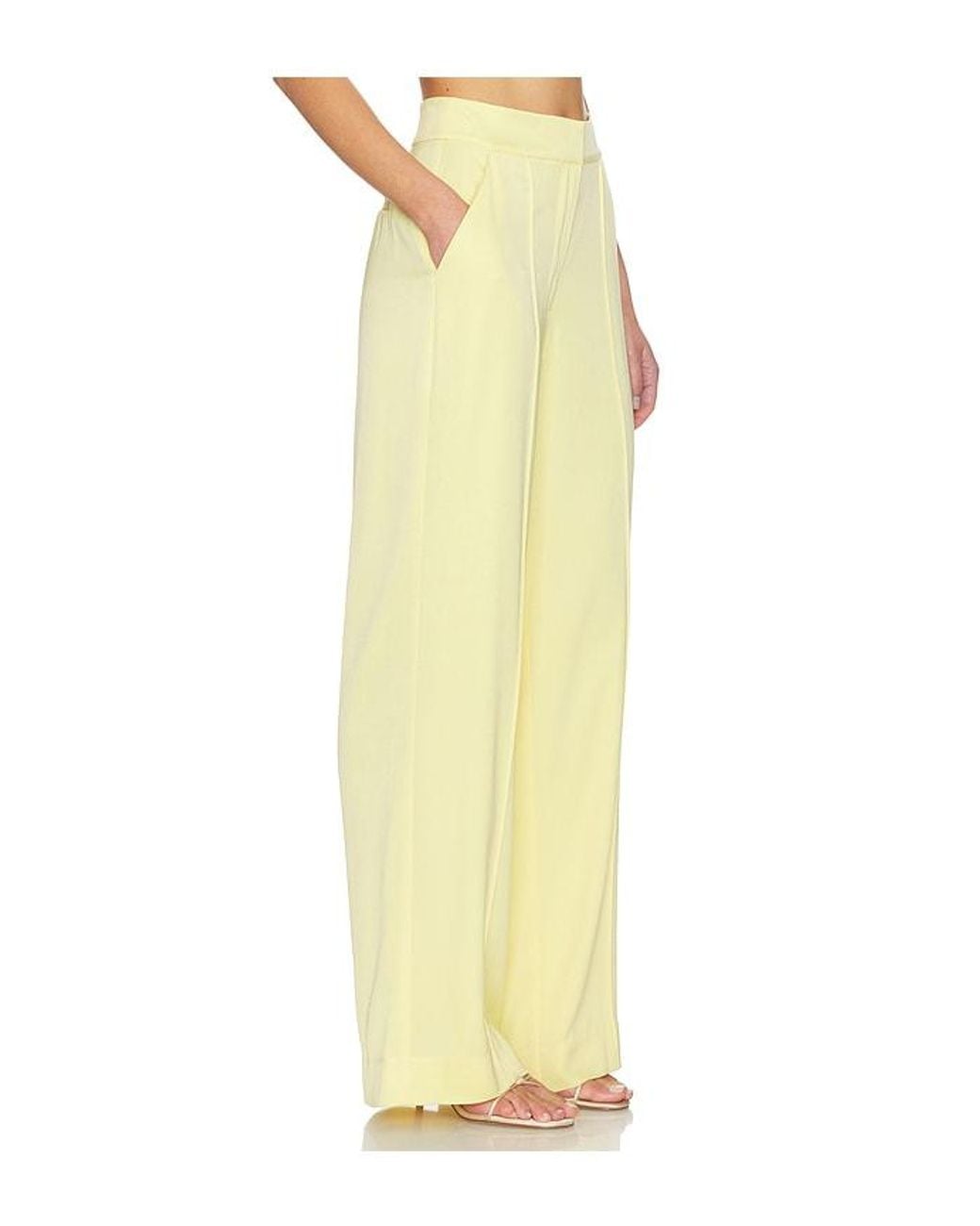 Jonathan Simkhai Yellow Kyra Wide Leg Pant