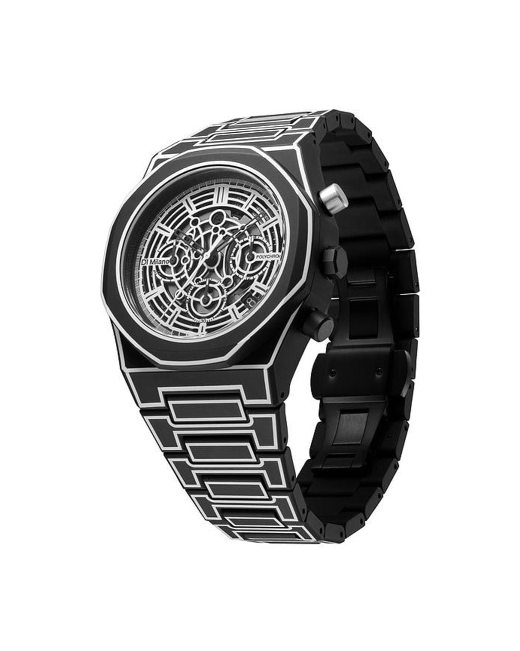 D1 Milano Black Polycarbonate 40.5Mm Watch for men