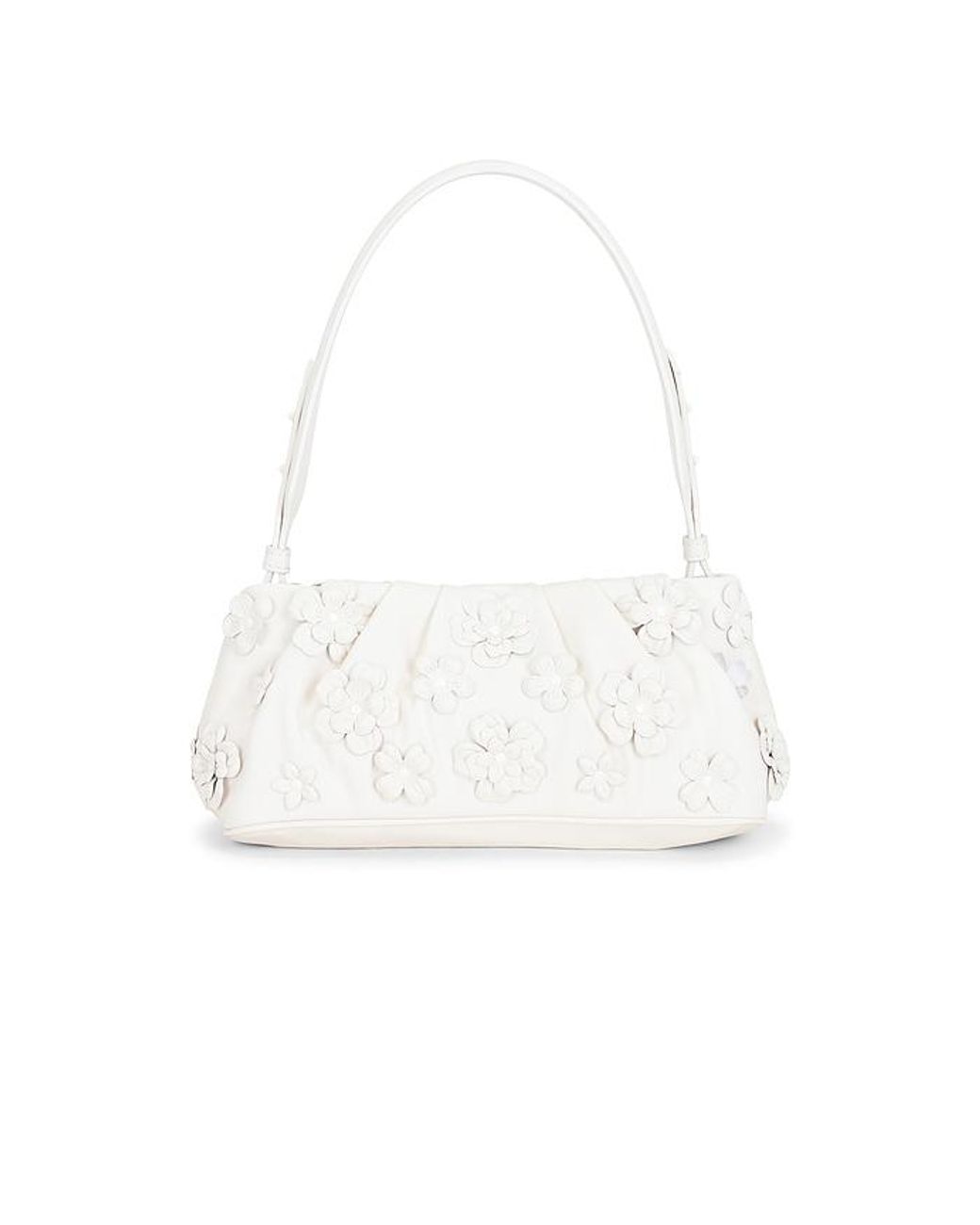 Jonathan Simkhai White Harlow Leather Flower Shoulder Bag