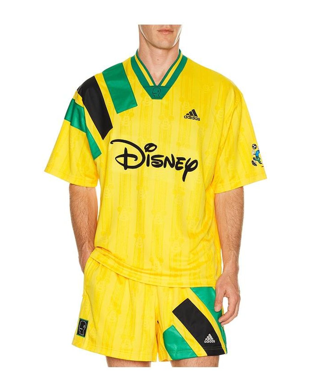 Adidas Originals Yellow X Brain Dead X Disney Football Jersey for men