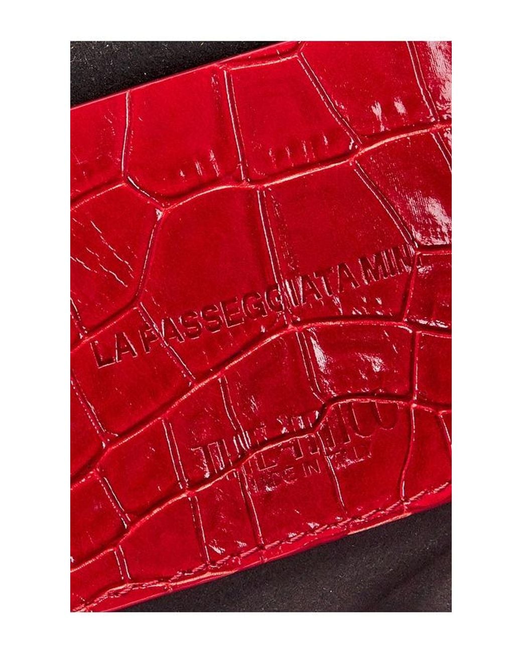 The Attico Red La Passeggiata Mini Top Handle Bag