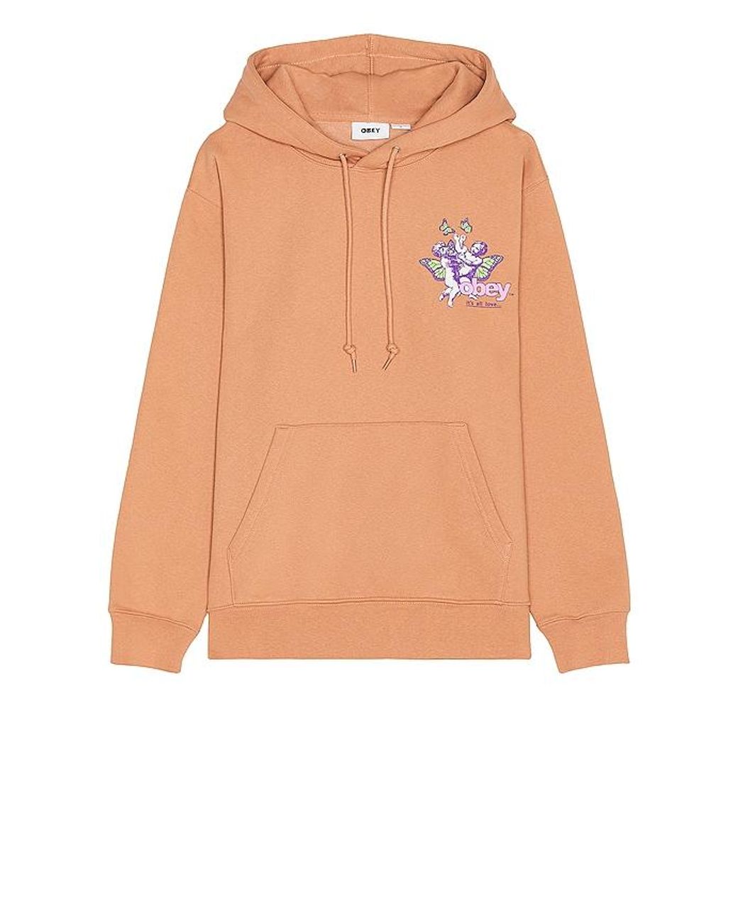 Obey It's All Love Hoodie in Pink for Men | Lyst UK