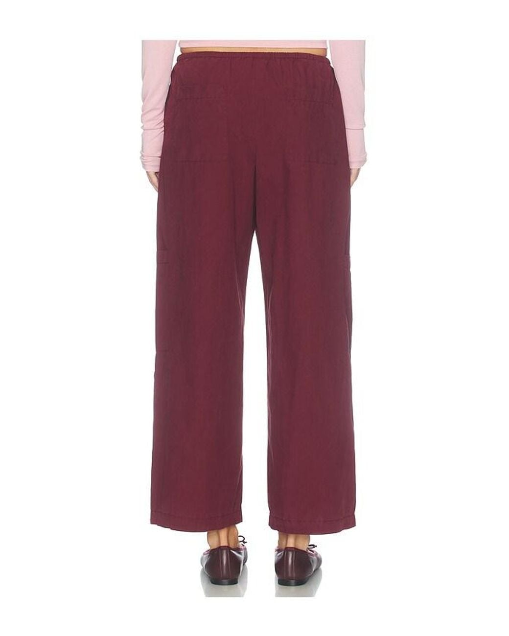 DONNI. Red The Pop Drawstring Cargo Pant