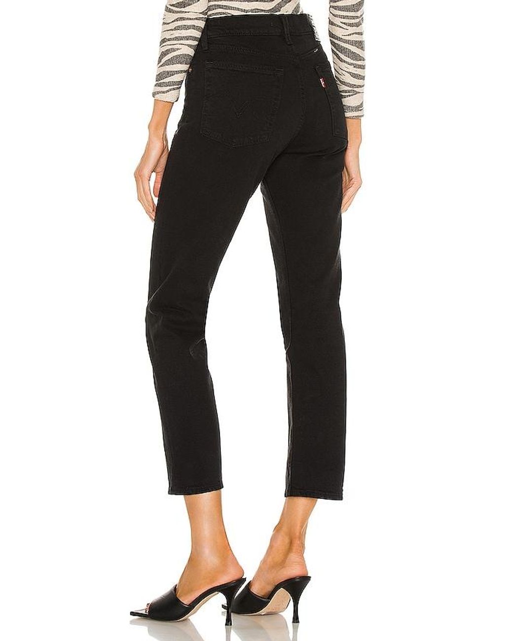 Levi's Black Wedgie Straight Ankle Jeans