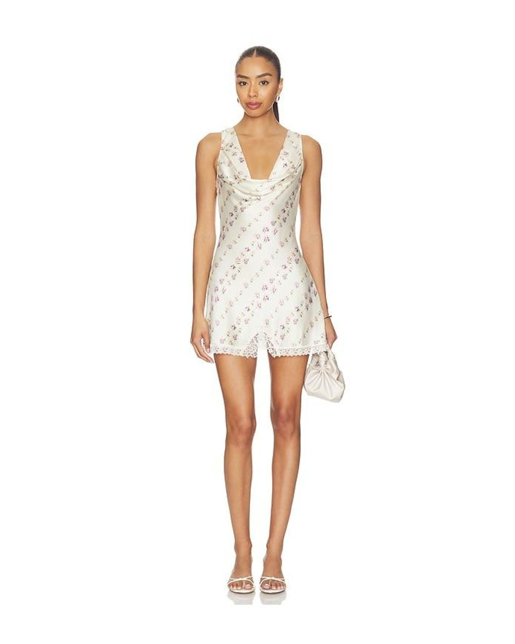 Frankie's Bikinis White Chloe Silk Mini Dress