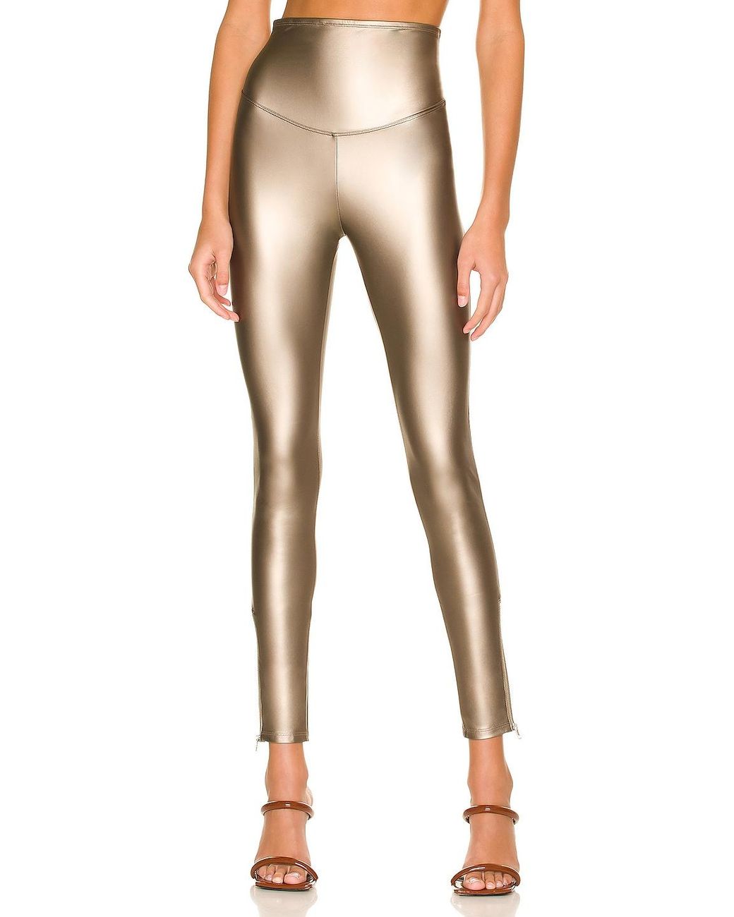 metallic bronze leggings