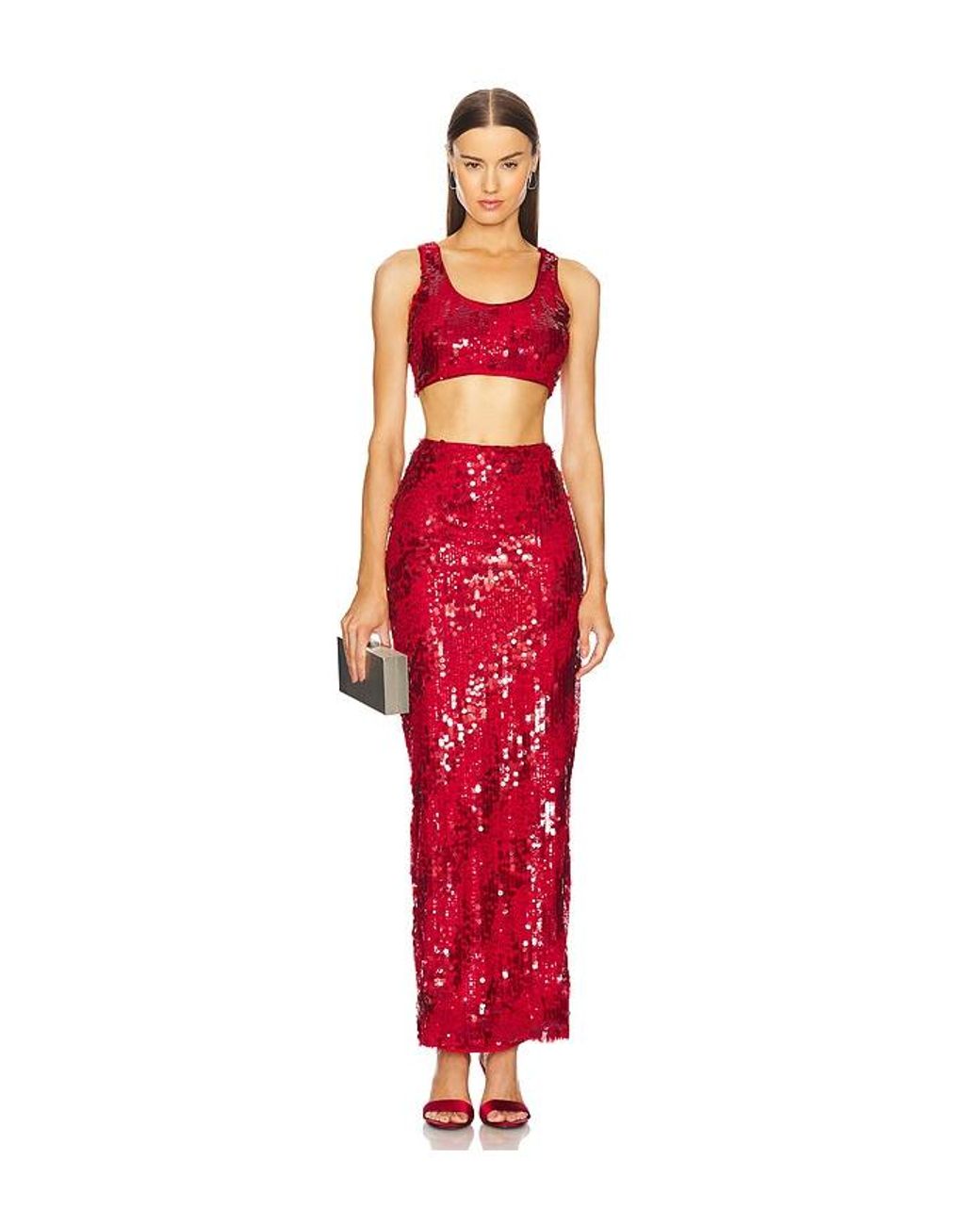 Michael Costello Red X Revolve Marlene Top