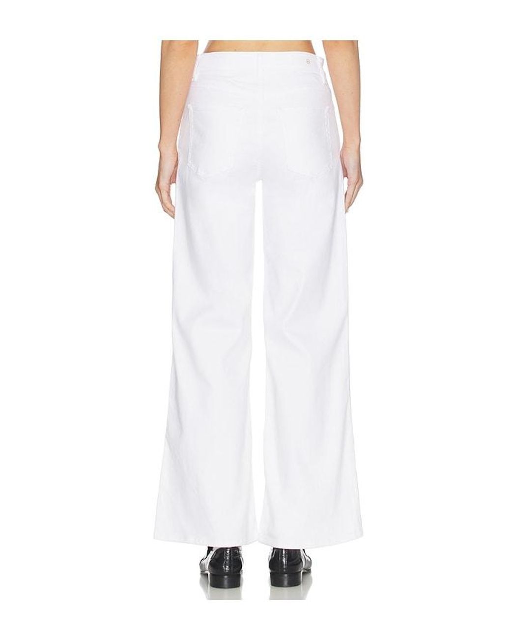 AG Jeans White Saige Wide Leg Jeans