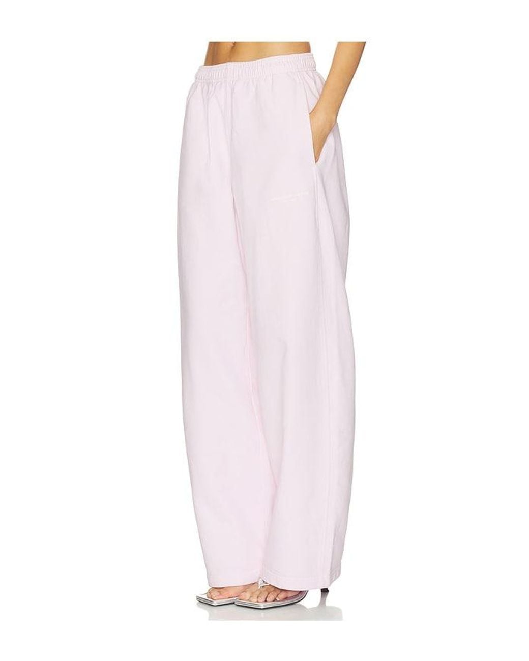 Alexander Wang White Mid-Rise Relaxed Sweatpant With Logo Print