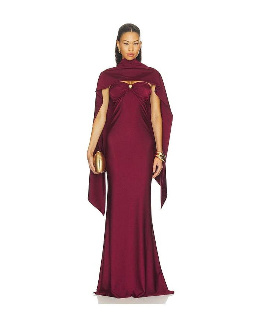 Shani Shemer Red Bella Dress With Scarf