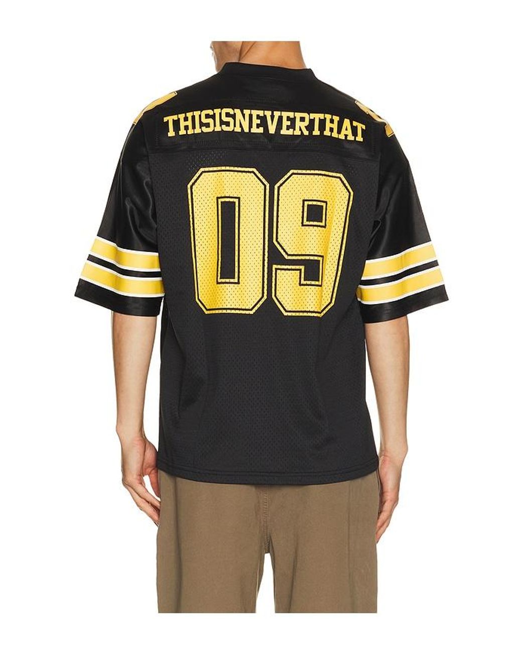 Thisisneverthat Black Football Jersey for men