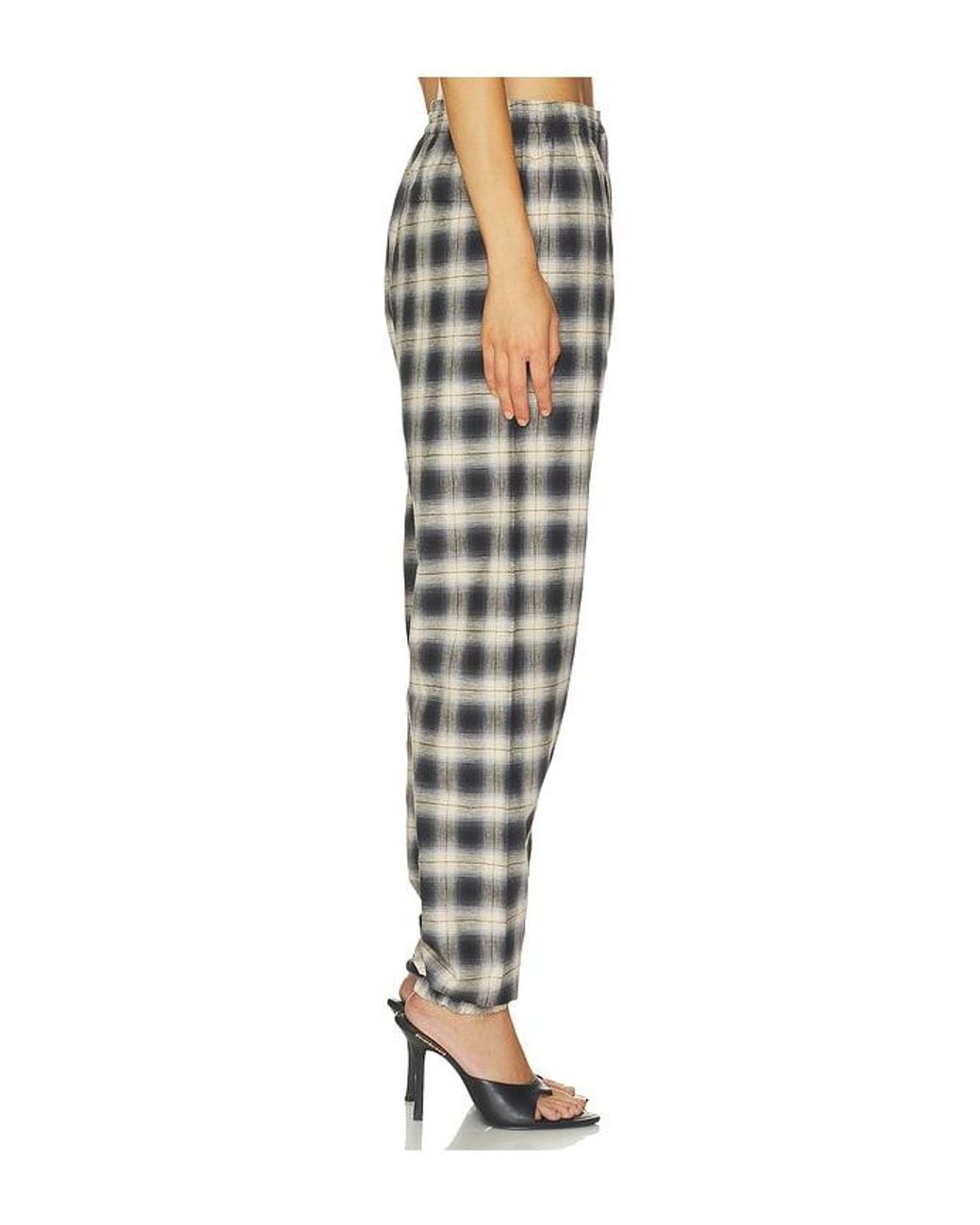 The Attico Black Long Check Pant