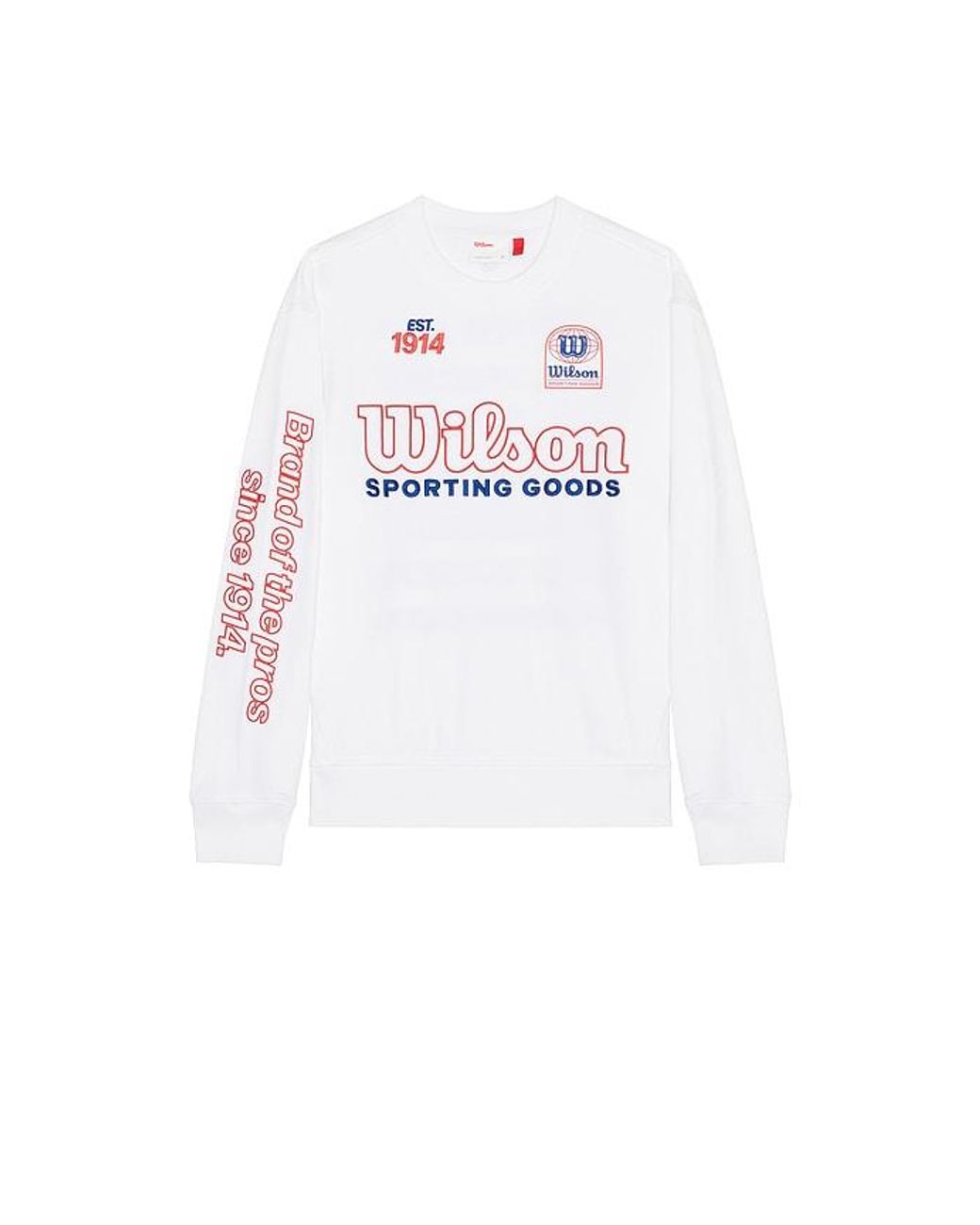 Wilson White Playstate Crewneck Sweatshirt for men