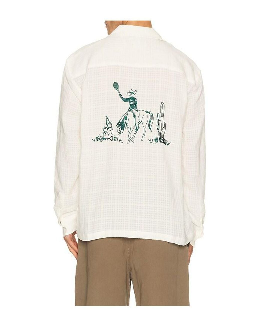 Palmes Natural Western Camp Collar Shirt for men