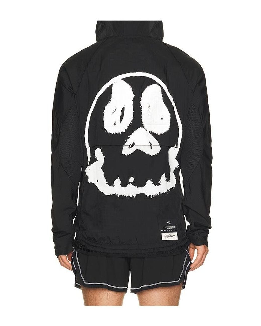 Y-3 Black Gfx Run Jacket for men