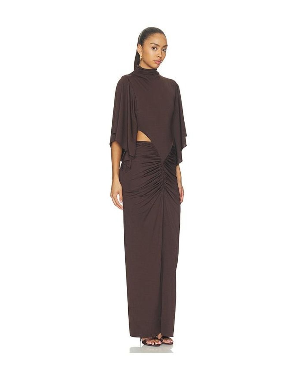 Shona Joy Multicolor Miro Cut Out Draped Maxi Dress