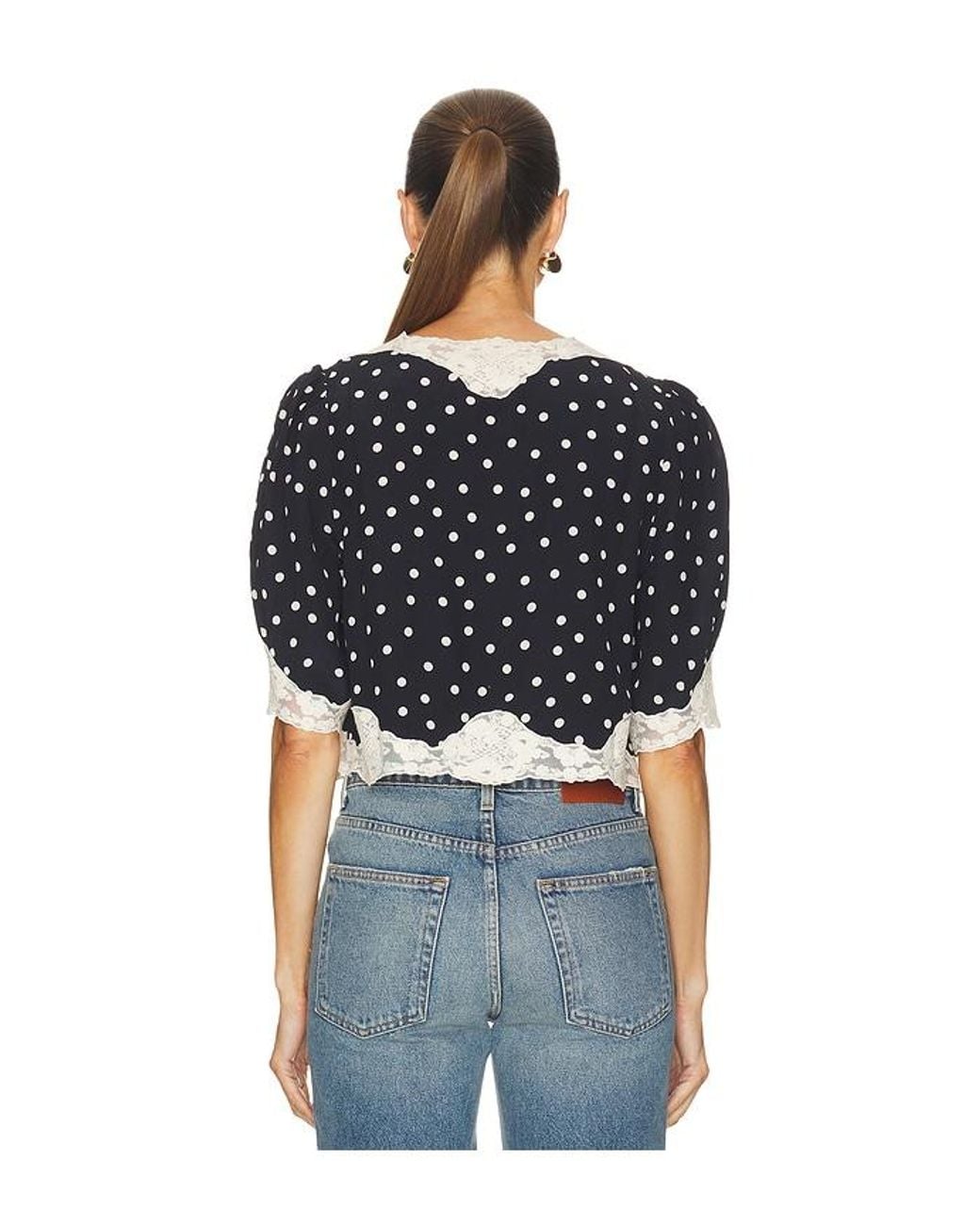 Rixo Black Ursula Top