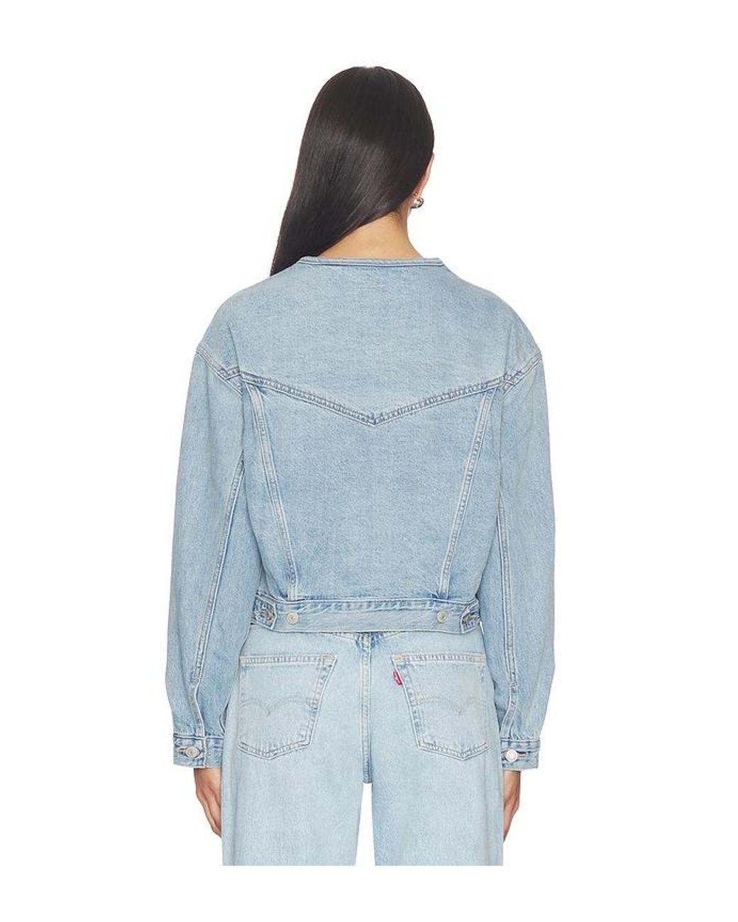 Levi's Blue Collarless Shrunken 90S Trucker