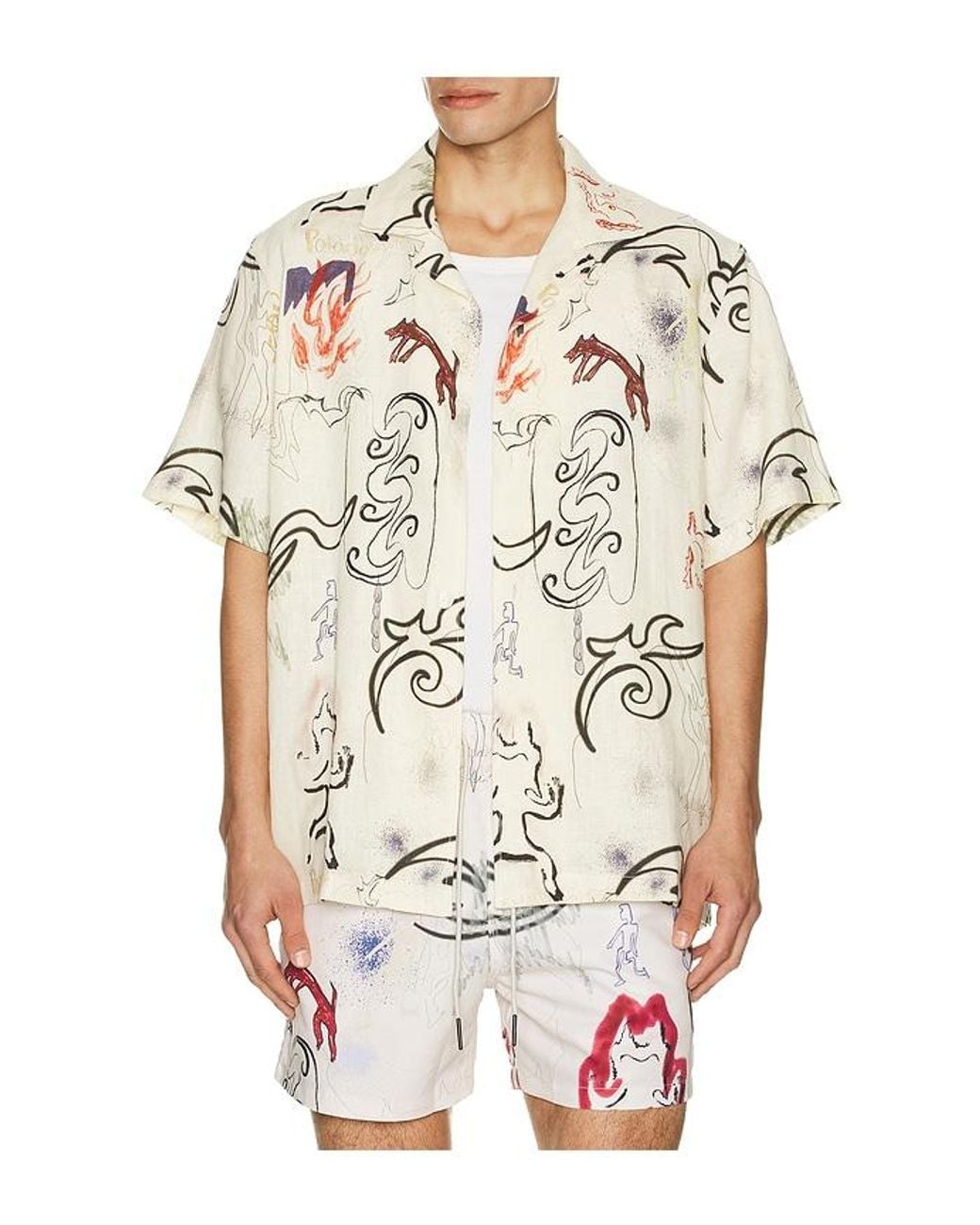 Oas White Paradox Cuba Shirt for men