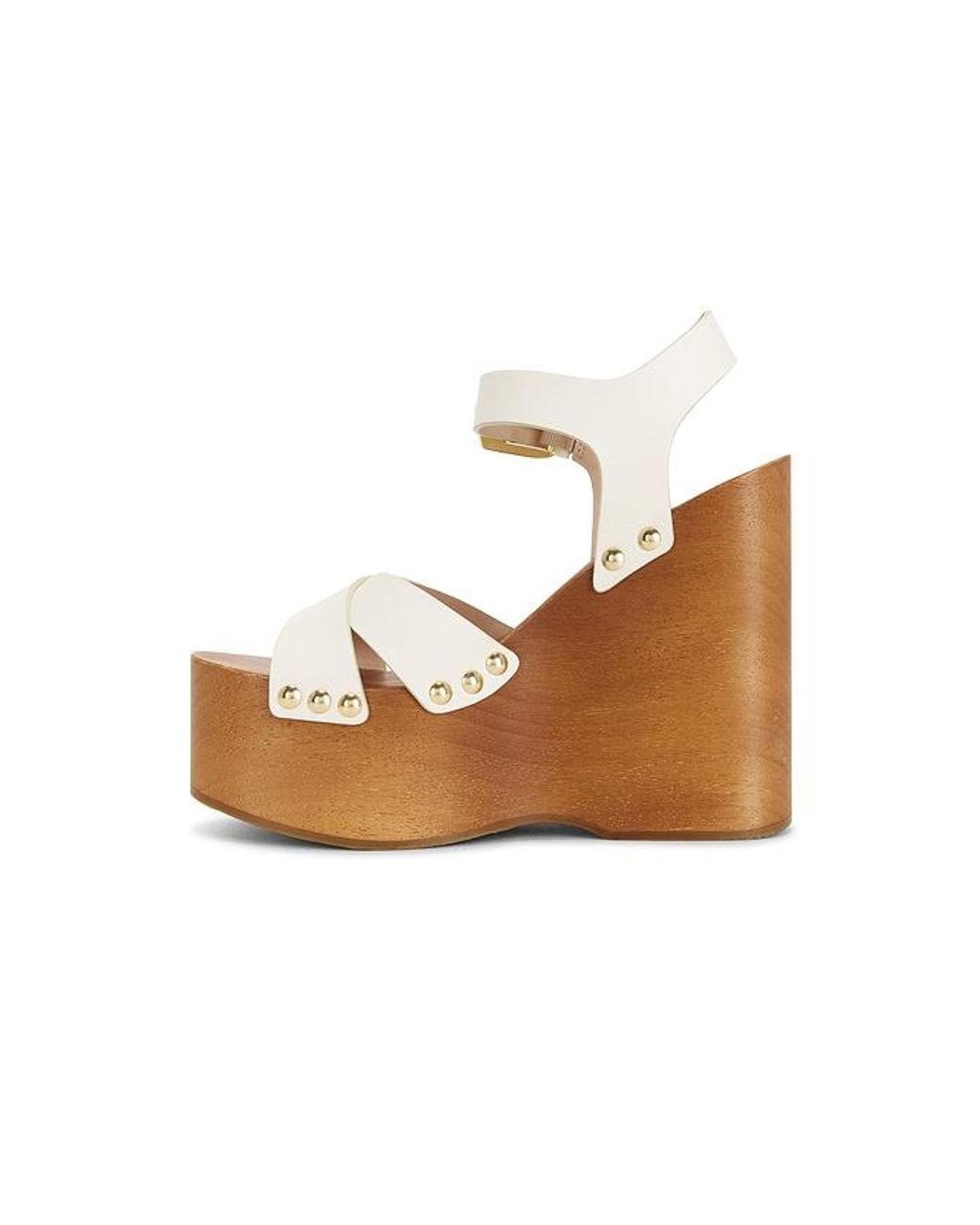 Stuart Weitzman White Kate Clog Sandal