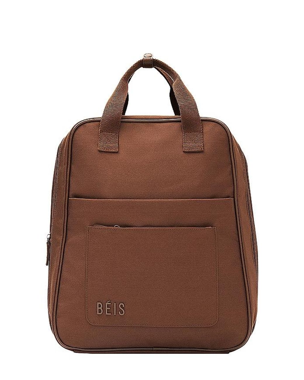 BEIS The Expandable Backpack in Brown | Lyst