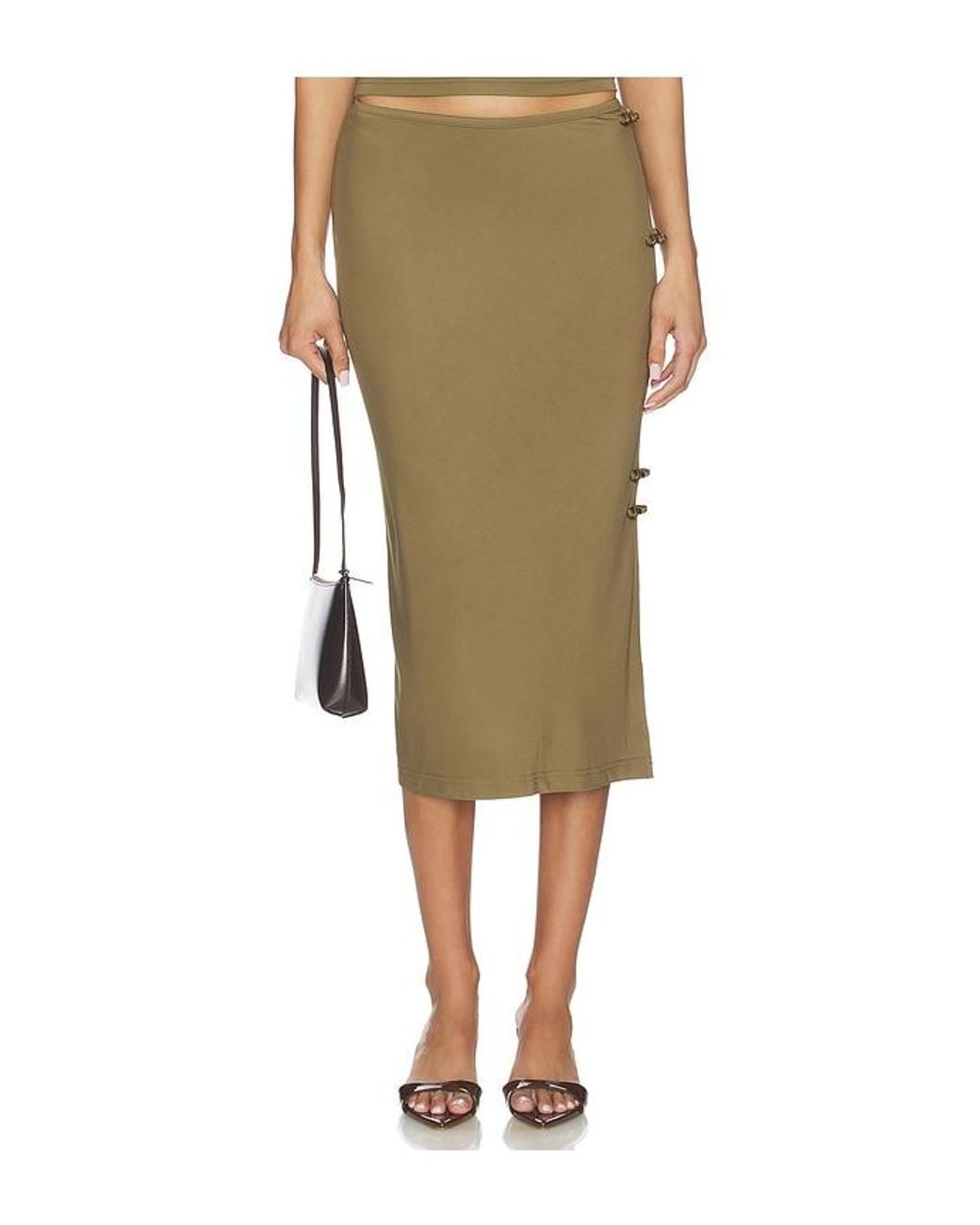 SAU LEE Natural Timo Jersey Skirt
