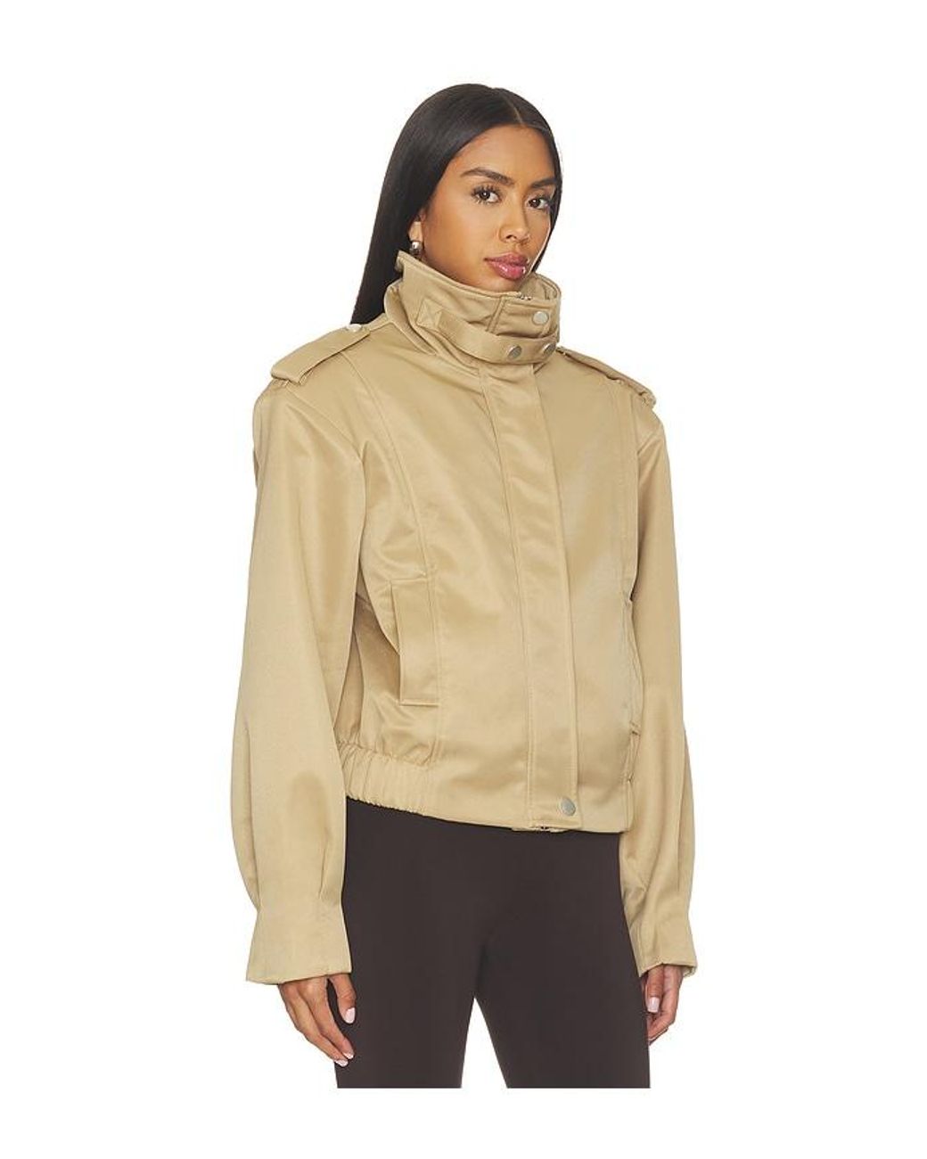 Source Unknown Natural Barlow Flight Bomber Jacket