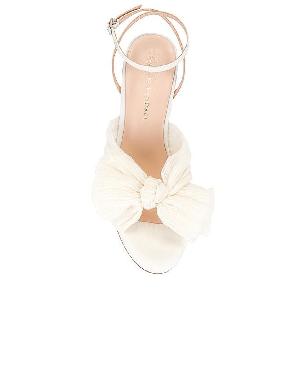 Loeffler Randall White Natalia Pleated Knot Platform