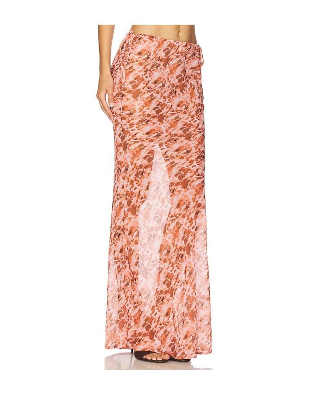 SNDY'S Orange St. Ives Maxi Skirt
