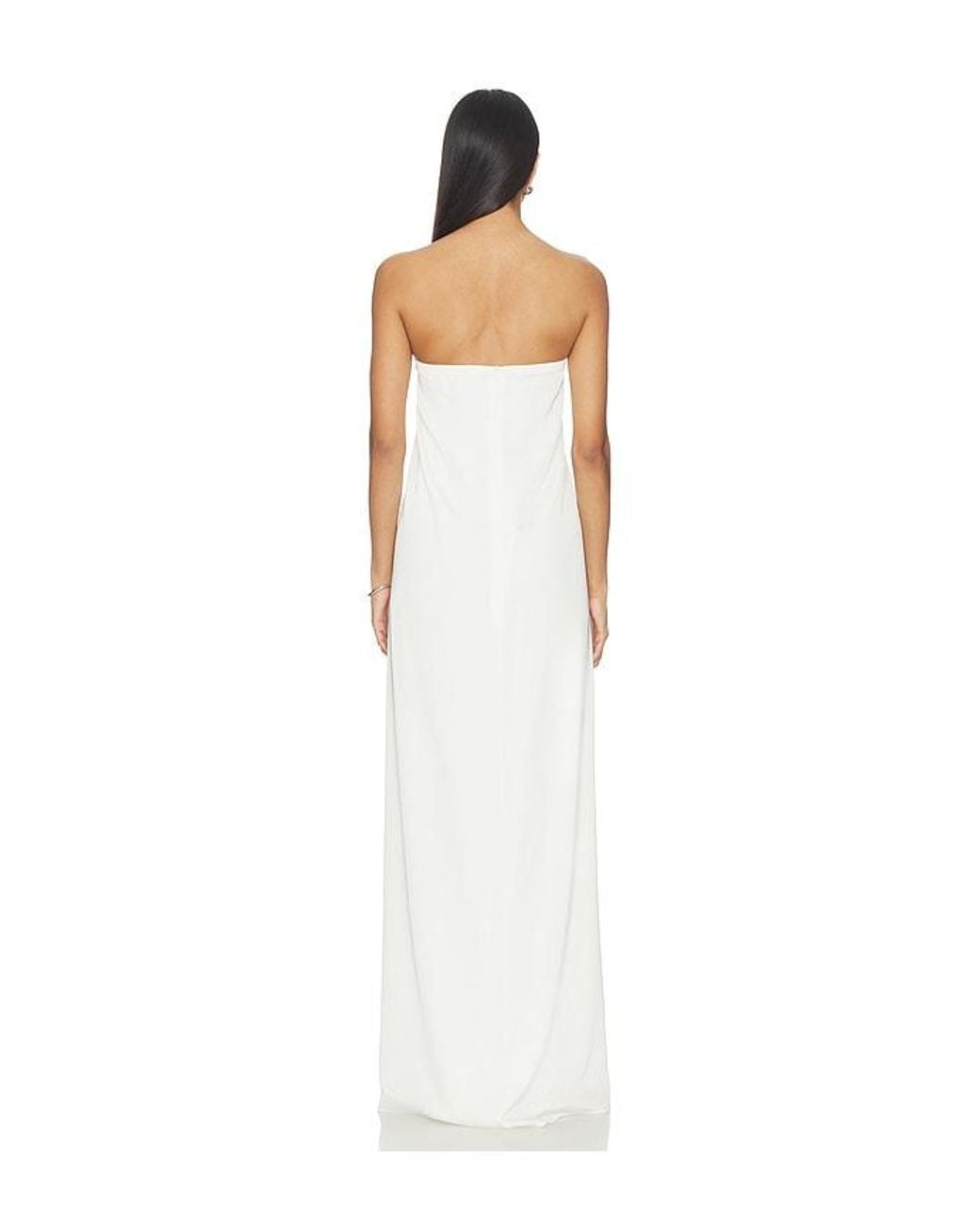 AWAVE Studio White Strapless Maxi Dress