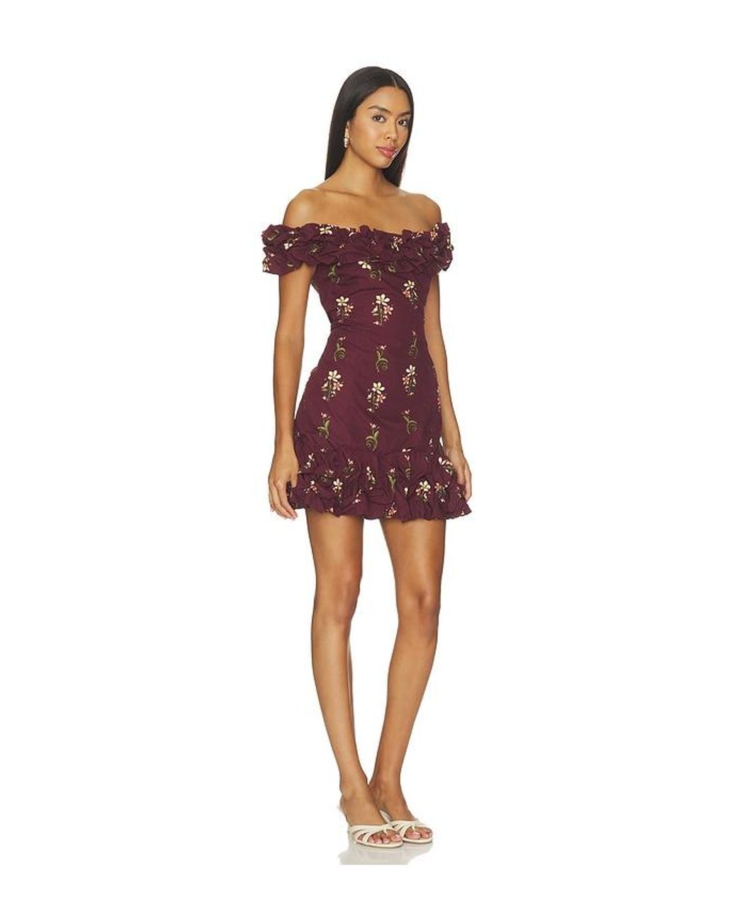 Agua Bendita Red Jardin Noche Dress