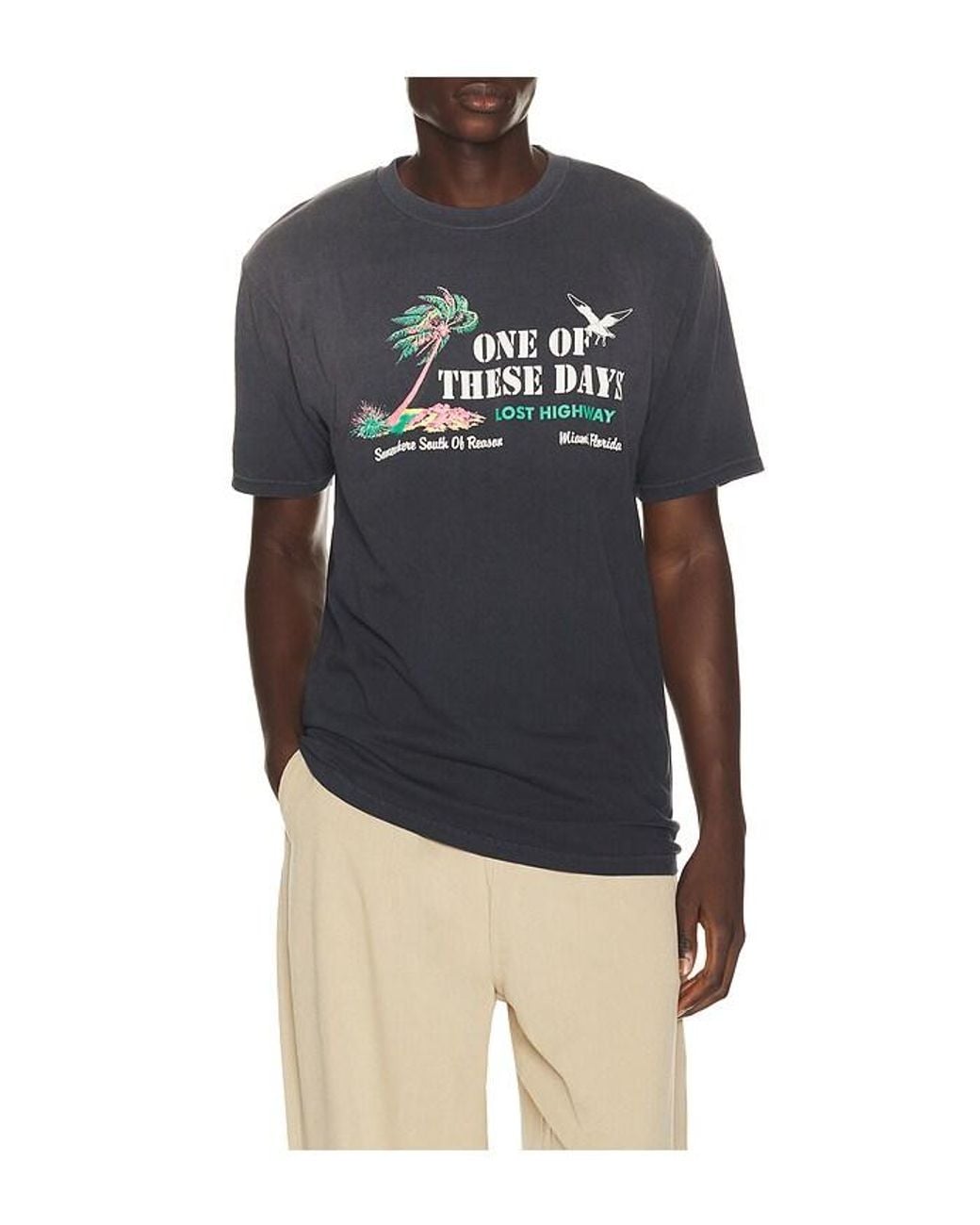 One Of These Days Blue X Revolve X Fwrd Miami Design 09 Tee for men