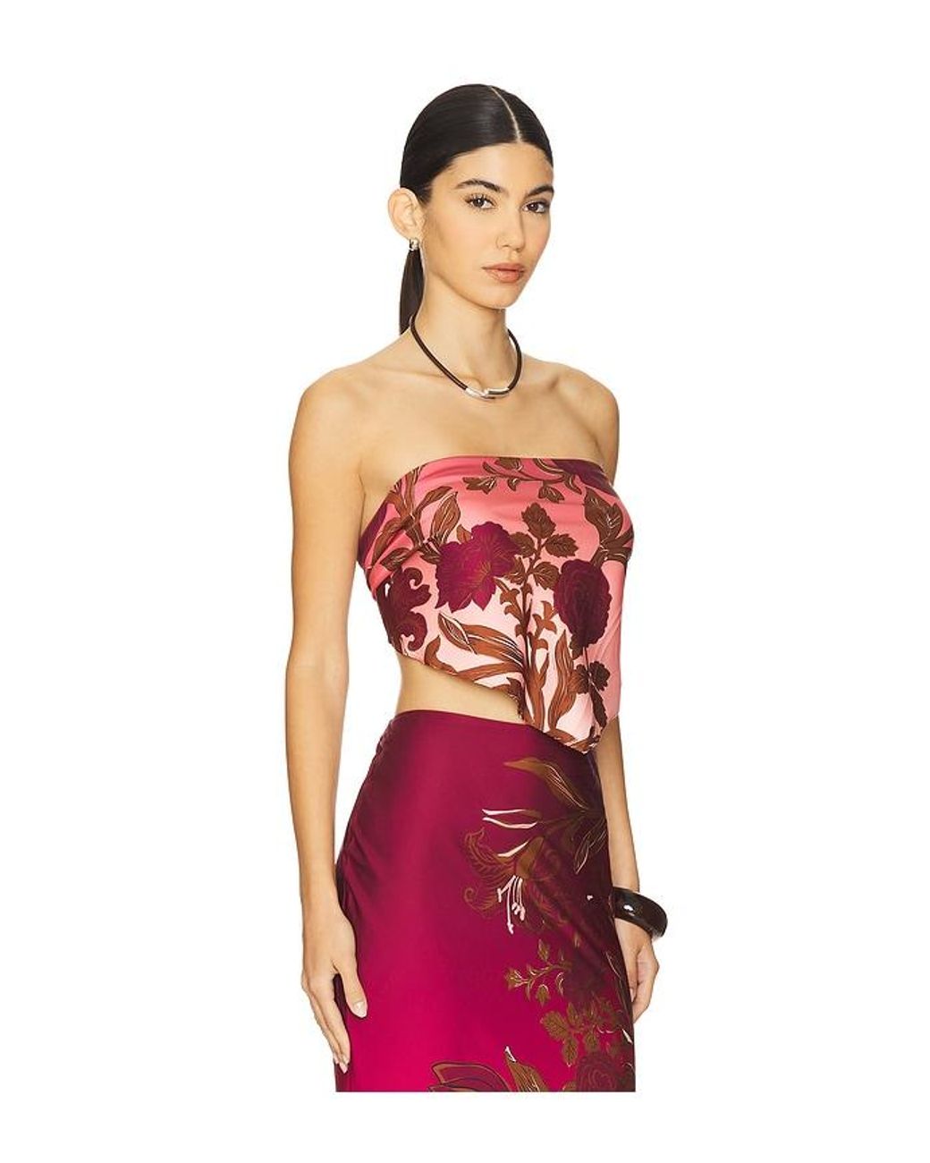 Rococo Sand Red Scarf Top