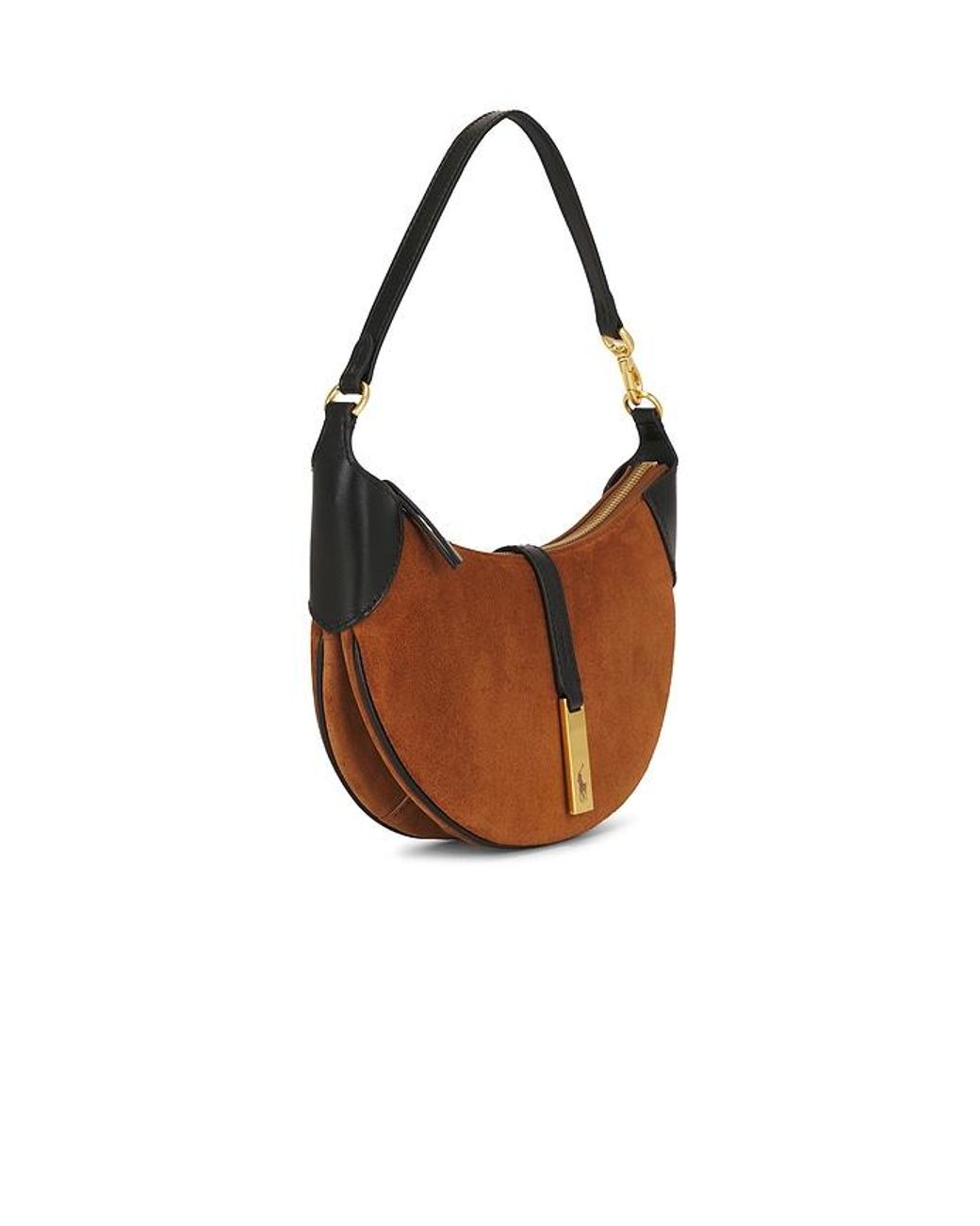 Polo Ralph Lauren White Small Suede Leather Shoulder Bag