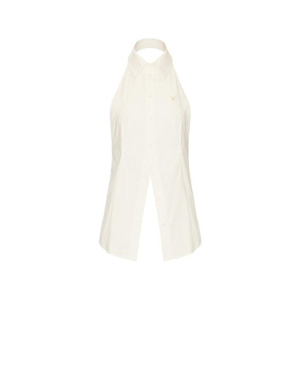 HAELO White Cinch Halter Shirt