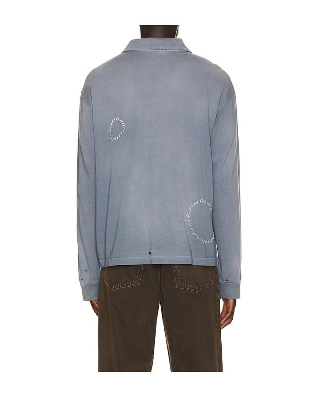 Strike Oil Gray Thrashed Rugby Polo for men