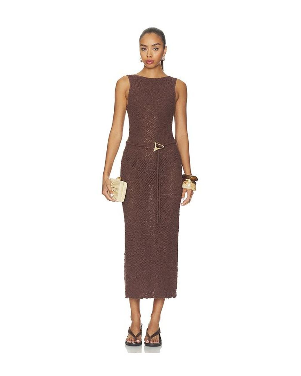 Lovers + Friends Brown Geneia Knit Dress