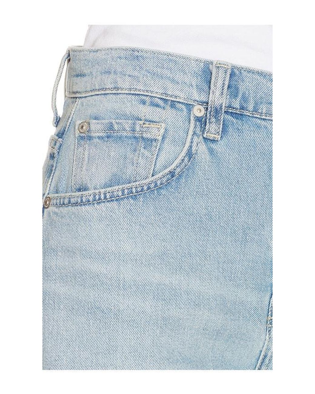 7 For All Mankind Blue Bonnie Curvilinear