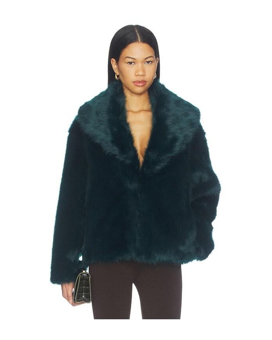 retroféte Blue Olsen Faux Fur Jacket