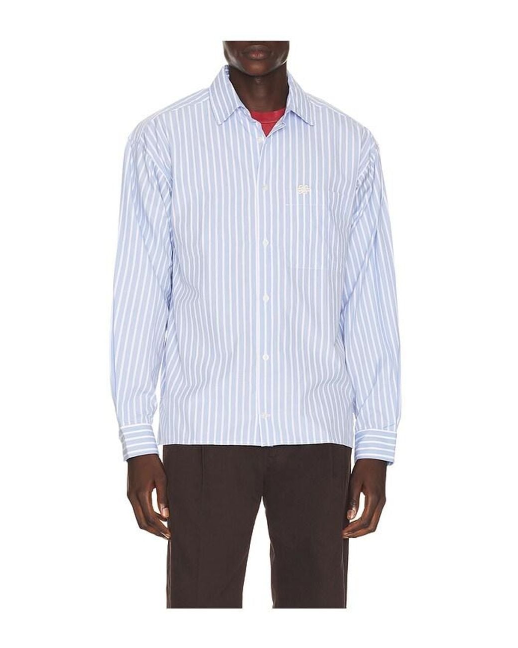 Filling Pieces White Striped Dress Shirt for men
