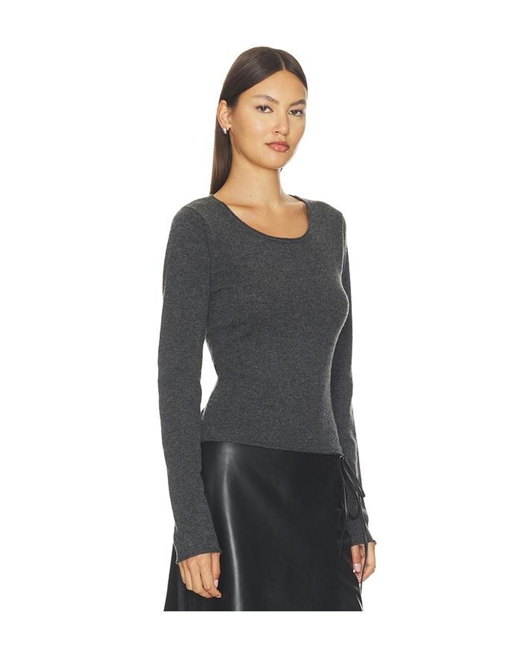 St. Agni Black Fine Merino Wool Long Sleeve Top