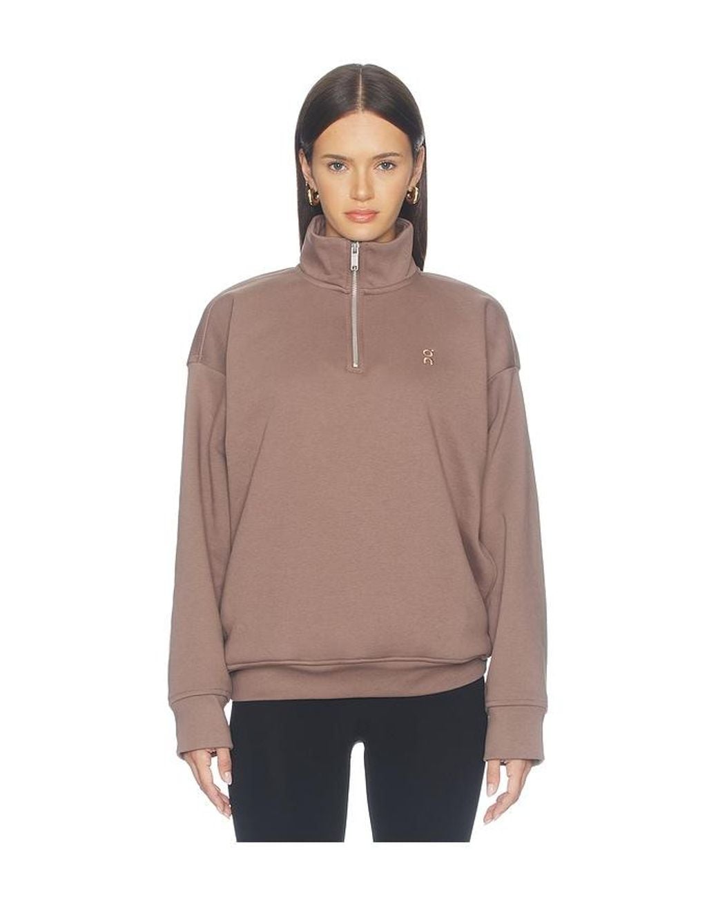 On Shoes Brown Club Collective 1/4 Zip