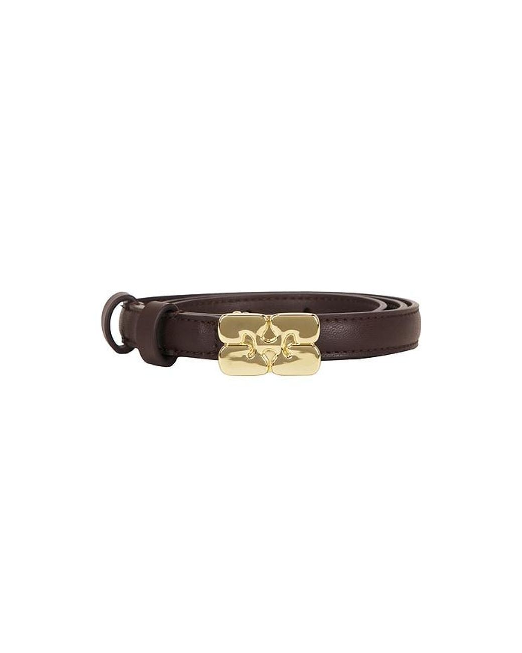 Ganni White Kat Belt Small