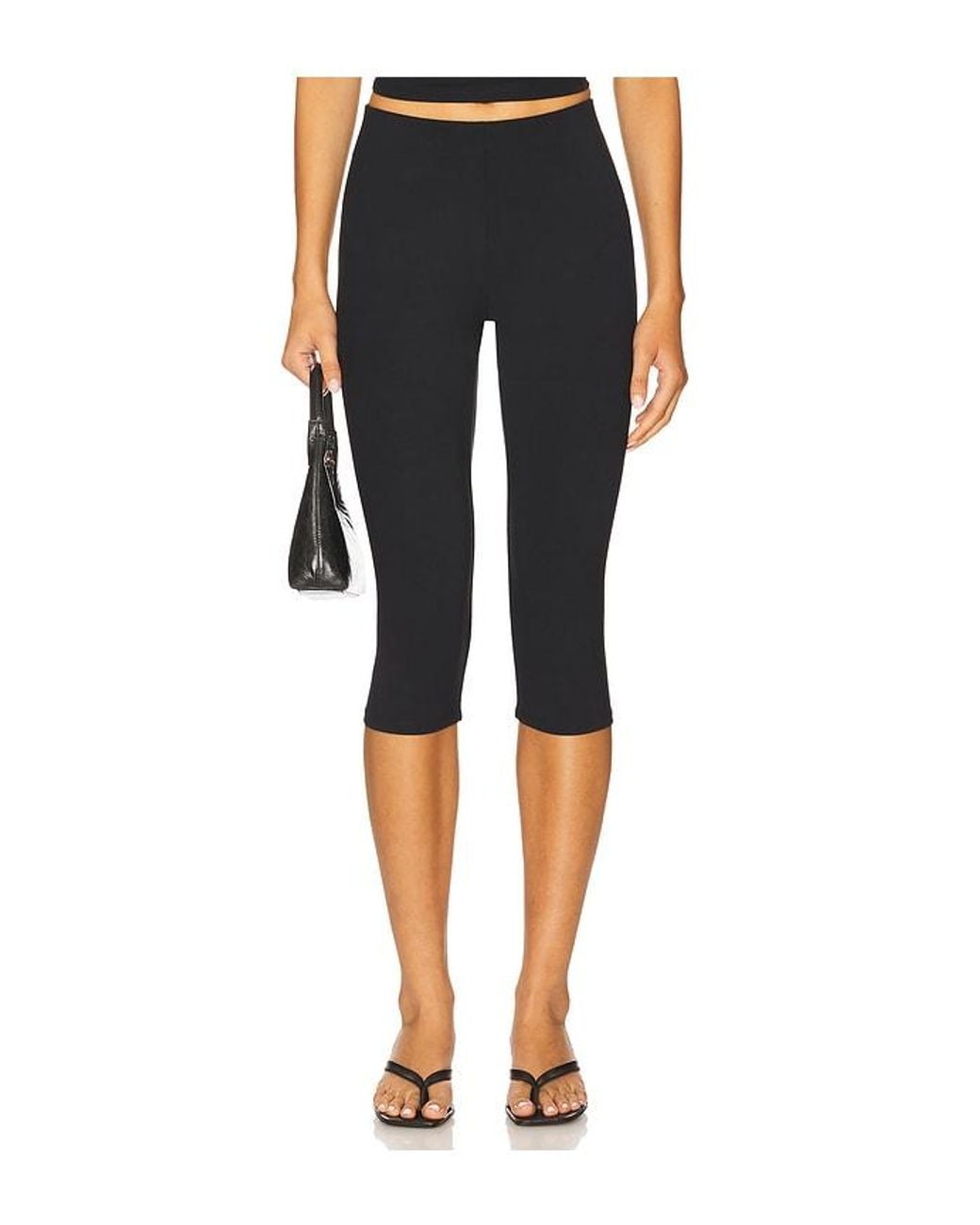 Skims Black Smooth Lounge Capri