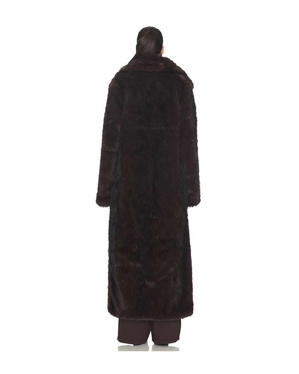 SNDY'S Black Leila Faux Fur Coat